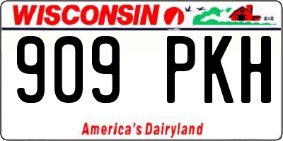 WI license plate 909PKH