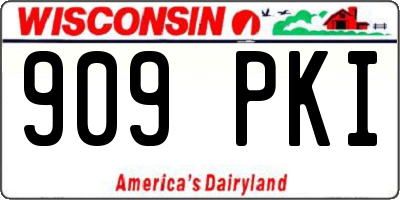 WI license plate 909PKI