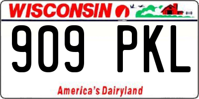 WI license plate 909PKL