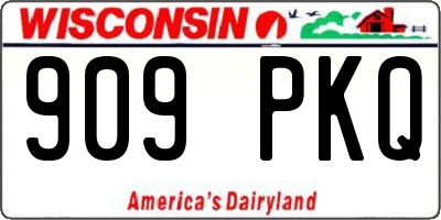 WI license plate 909PKQ