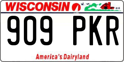 WI license plate 909PKR
