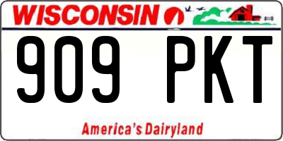 WI license plate 909PKT