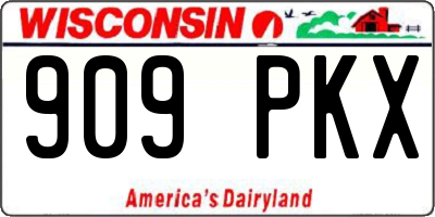 WI license plate 909PKX