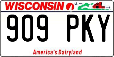WI license plate 909PKY