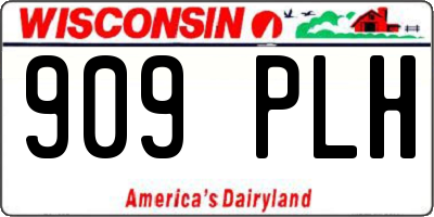 WI license plate 909PLH