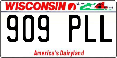 WI license plate 909PLL