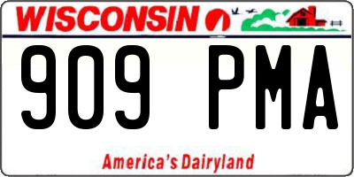 WI license plate 909PMA