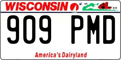 WI license plate 909PMD