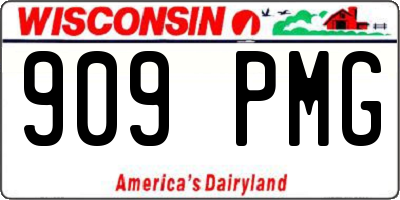 WI license plate 909PMG