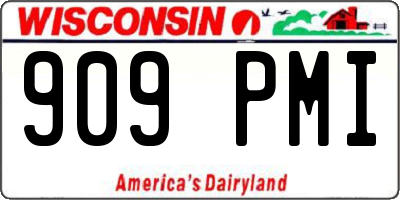 WI license plate 909PMI
