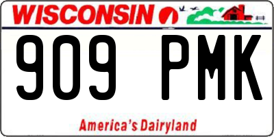 WI license plate 909PMK
