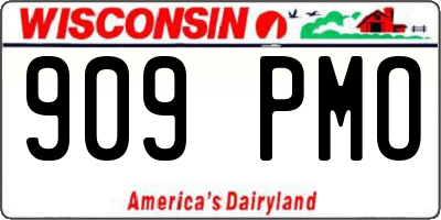 WI license plate 909PMO