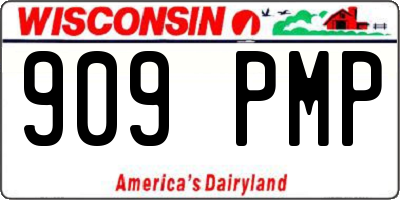 WI license plate 909PMP