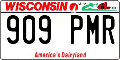 WI license plate 909PMR