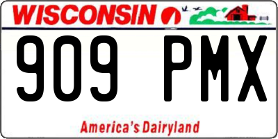 WI license plate 909PMX
