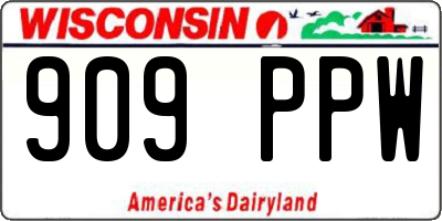 WI license plate 909PPW