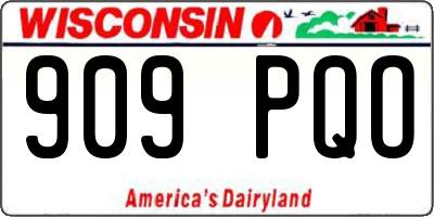 WI license plate 909PQO