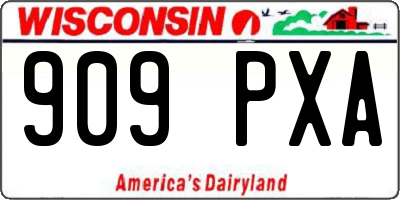 WI license plate 909PXA