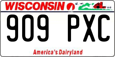 WI license plate 909PXC
