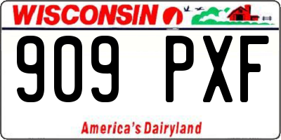 WI license plate 909PXF