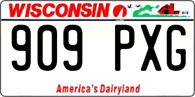 WI license plate 909PXG