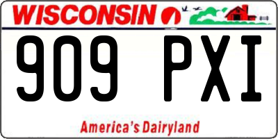 WI license plate 909PXI