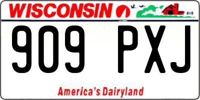 WI license plate 909PXJ