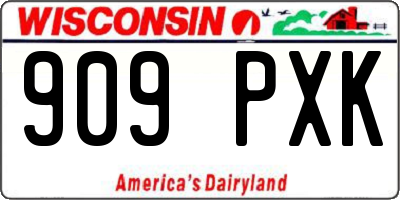 WI license plate 909PXK