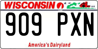WI license plate 909PXN