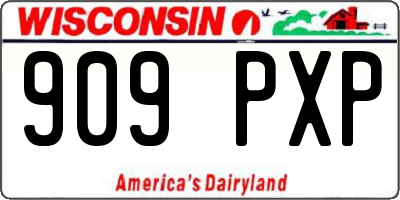 WI license plate 909PXP