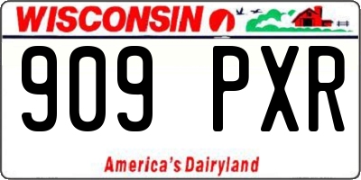 WI license plate 909PXR