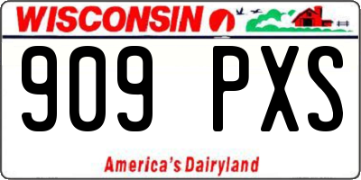 WI license plate 909PXS