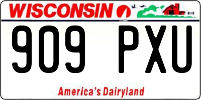 WI license plate 909PXU