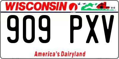 WI license plate 909PXV