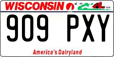 WI license plate 909PXY