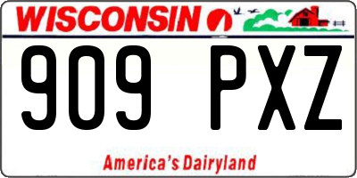 WI license plate 909PXZ