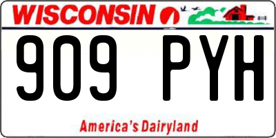 WI license plate 909PYH