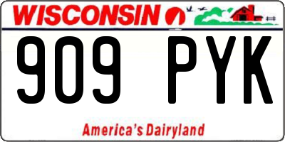 WI license plate 909PYK