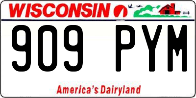 WI license plate 909PYM