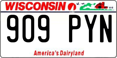 WI license plate 909PYN