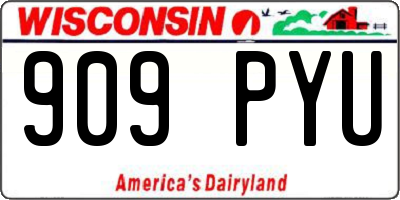 WI license plate 909PYU