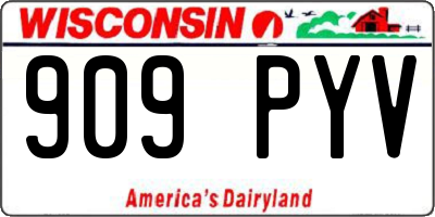 WI license plate 909PYV