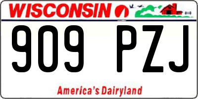 WI license plate 909PZJ