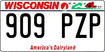 WI license plate 909PZP