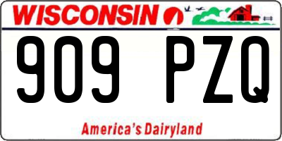 WI license plate 909PZQ