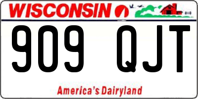WI license plate 909QJT