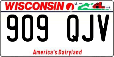WI license plate 909QJV