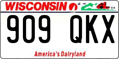 WI license plate 909QKX