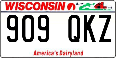 WI license plate 909QKZ