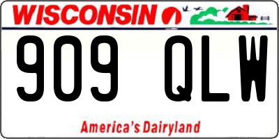 WI license plate 909QLW